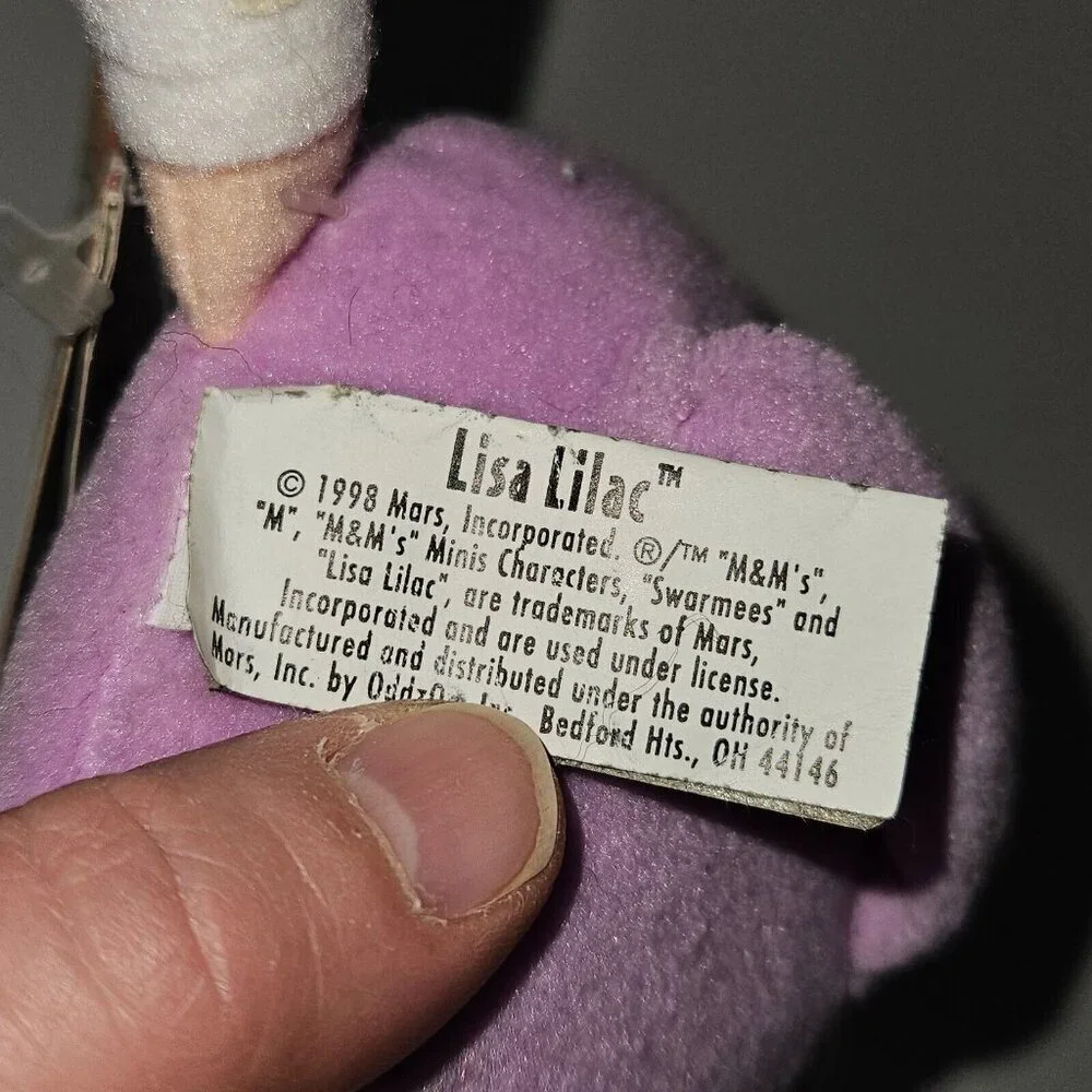 VTG Lisa Lilac M&M Minis Swarmees Purple Plush Small 5